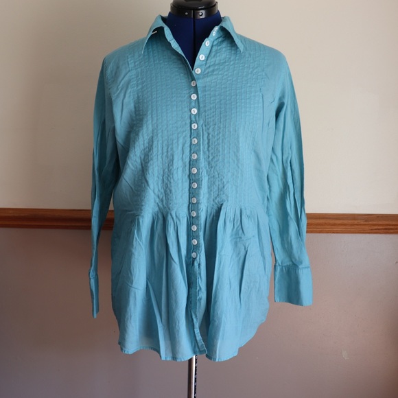 Soft Surroundings Tops - SOFT Surroundings Pleated Shirt Dress Tunic Size PM